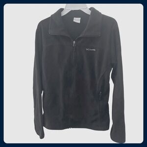 Columbia Sportswear Company Fleece Jacket Full Zip Black Sz. XL